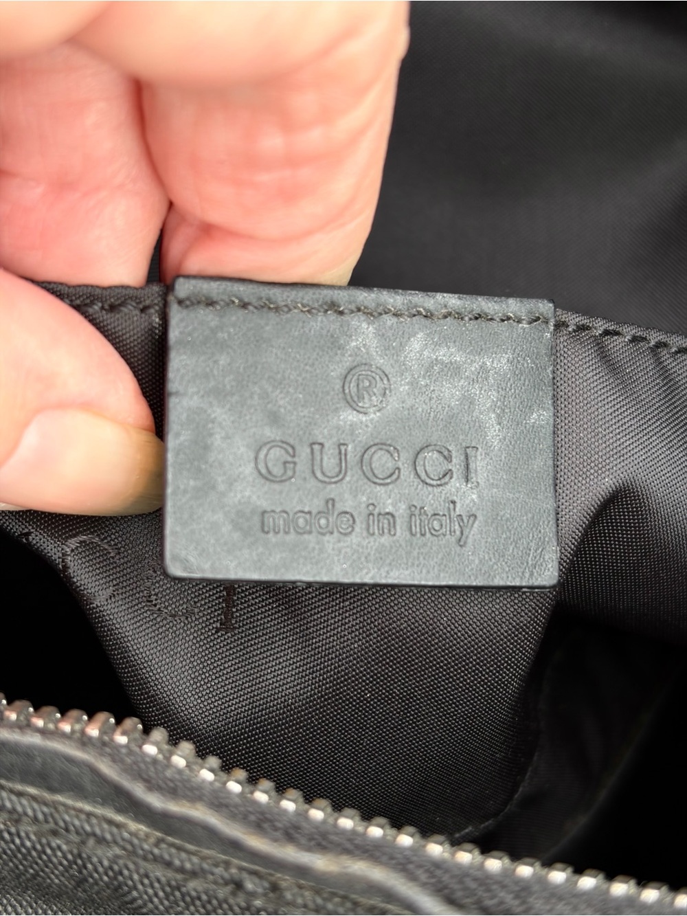 Gucci Nylon Bag Silver Hardware Authentic Damaged Handle - Picture 9 of 13